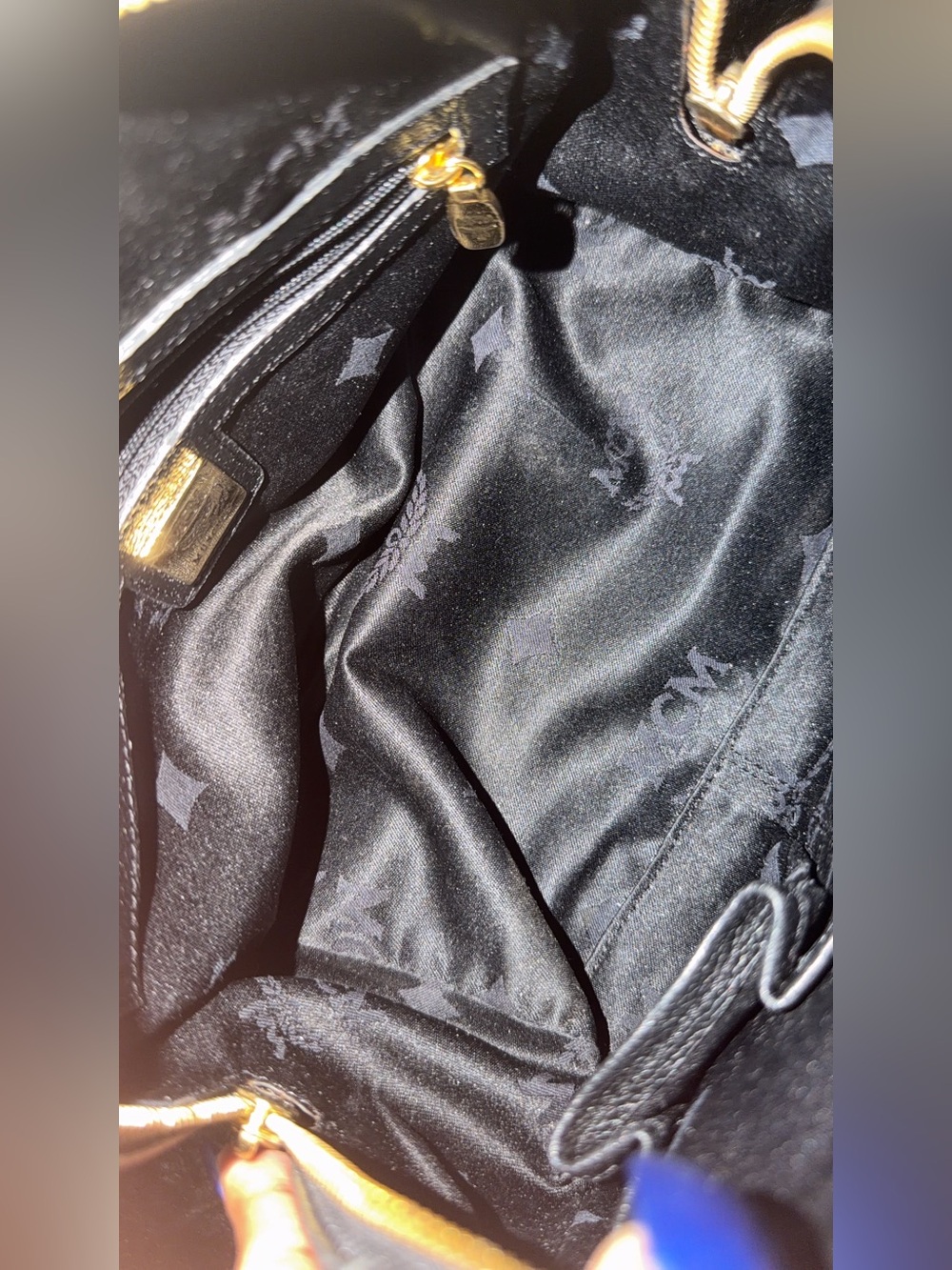 MCM Black Mini Barrel Satchel with Gold Hardware - Picture 4 of 8